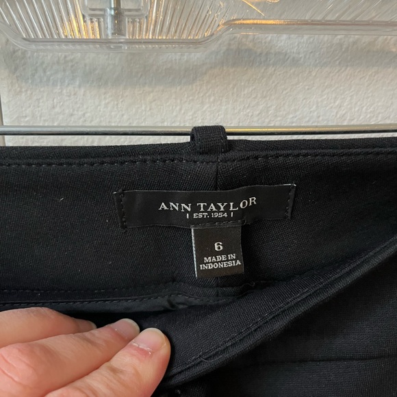 Ann Taylor Black Zipper Slacks - Picture 2 of 9